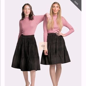 Eliyas Label Flirt Skirt Corduroy Black Size Small